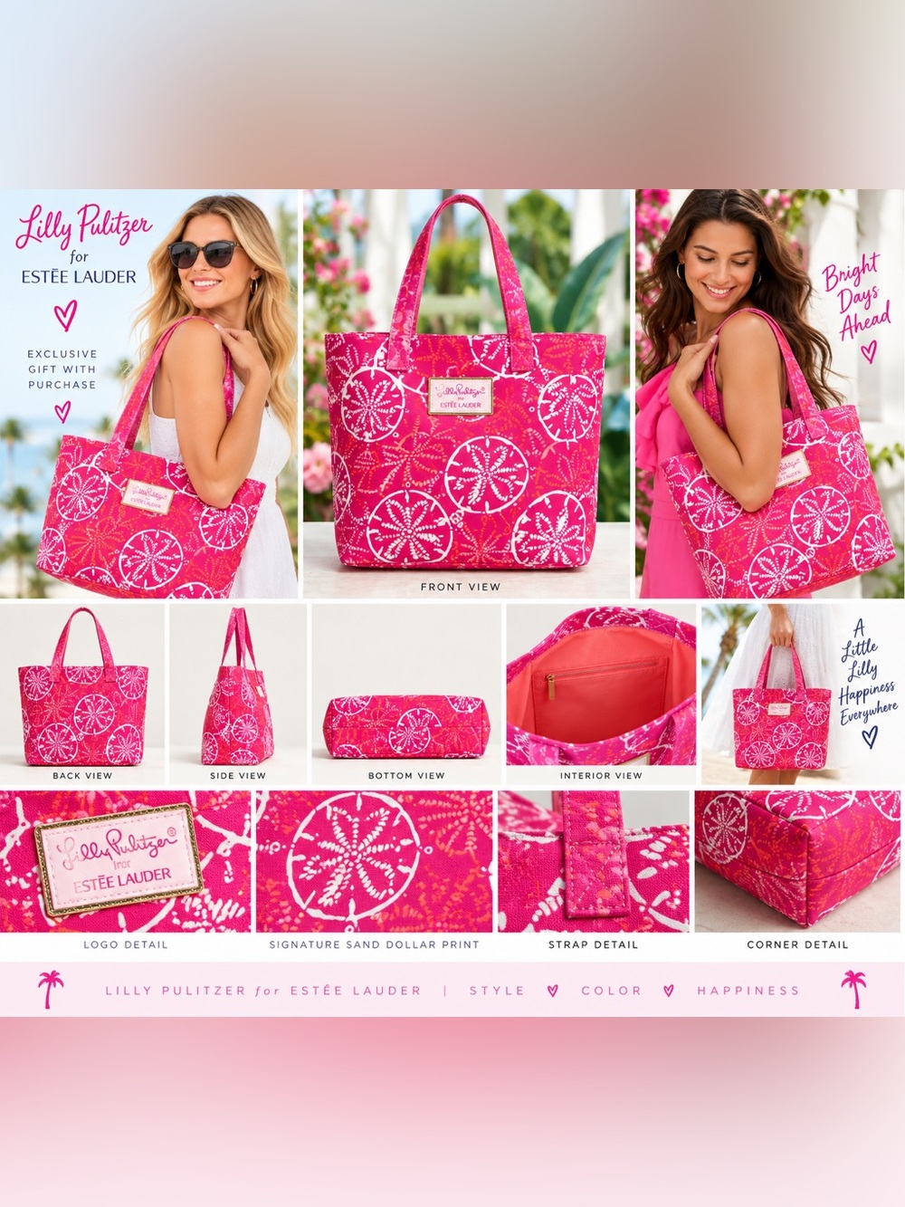 🌴🦩LILLY PULITZER🌸🌼 for ESTEE LAUDER💄TOTE BAG (Excellent Preowned Condition) GwP